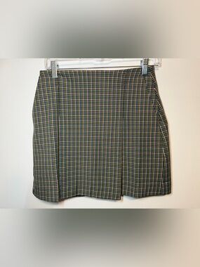 Tory Burch NWT Pleated-Front Twill Golf Skirt  Winetasting Pin Check Size 2